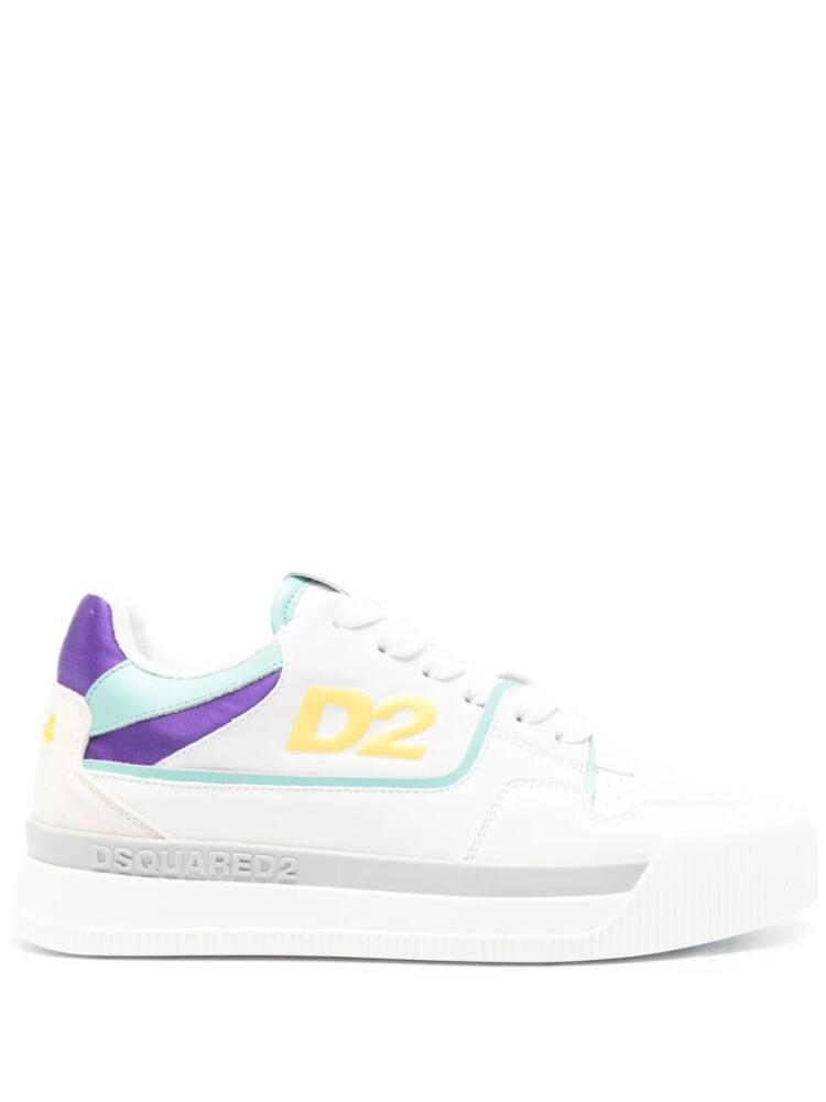 DSQUARED2 colourblock leather sneakers - White Cover