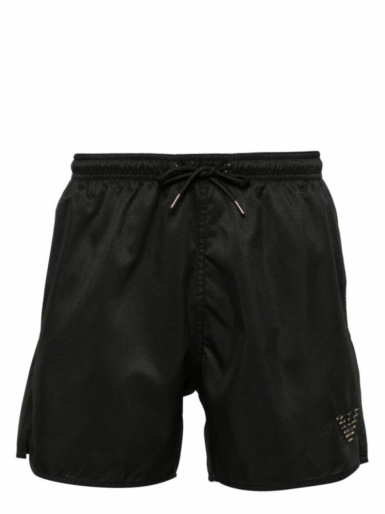 Emporio Armani mid-rise swim shorts - Black Cover