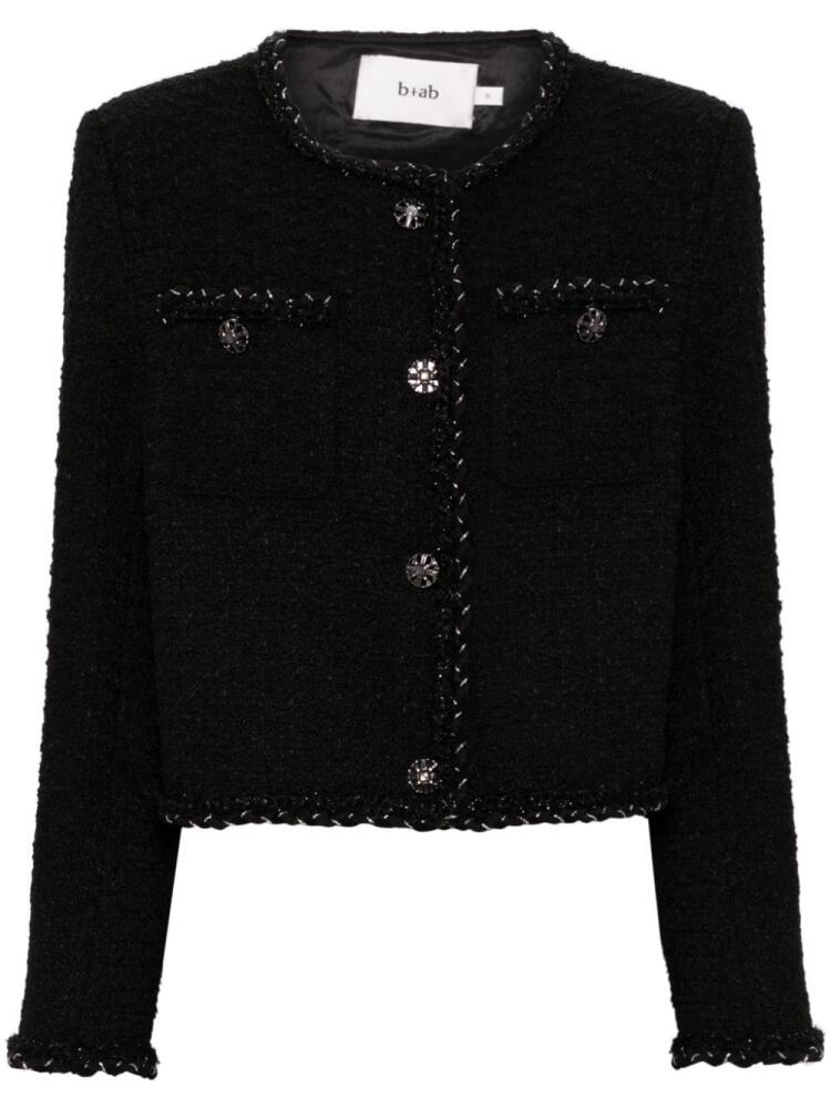 b+ab tweed long sleeve top - Black Cover