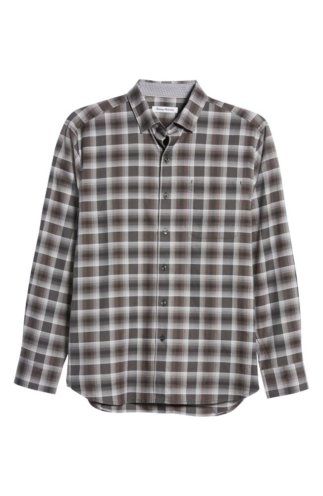 Tommy Bahama Men's Lazlo Check Stretch Cotton & Silk Button-Up Shirt in Night Cap Cover