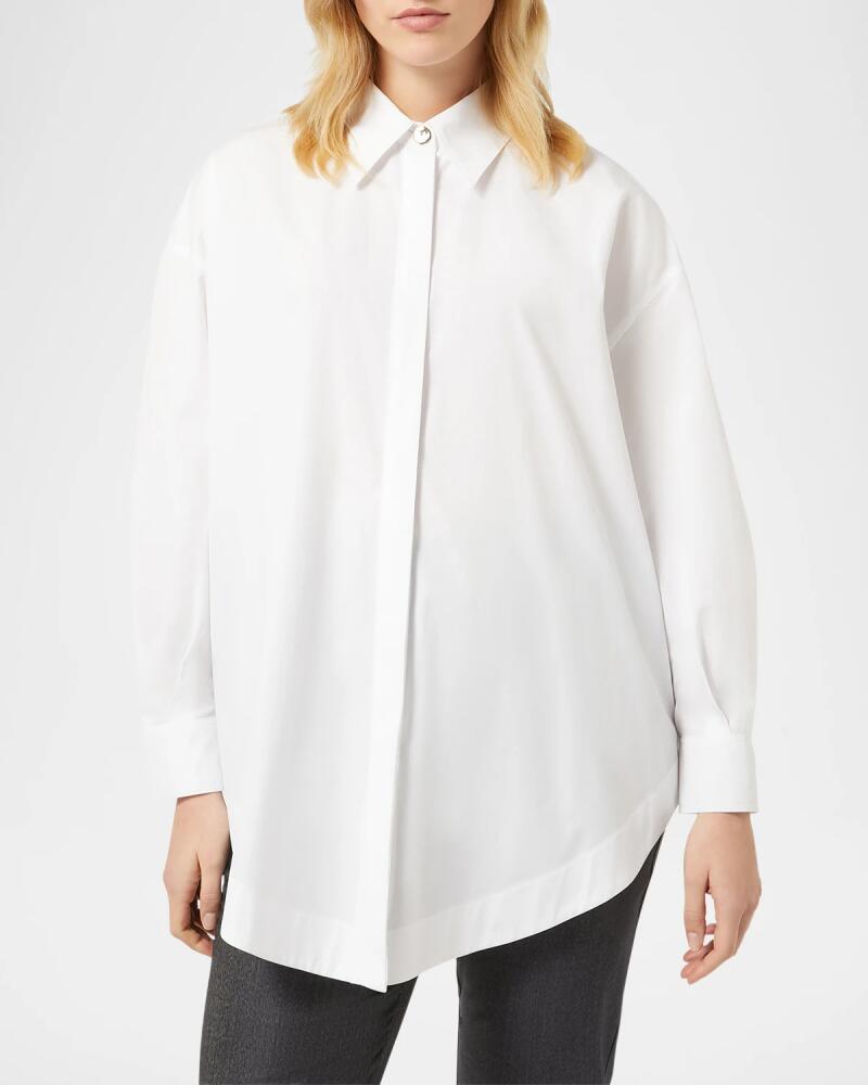 Marina Rinaldi Plus Size Franz Button-Down Cotton Shirt Cover