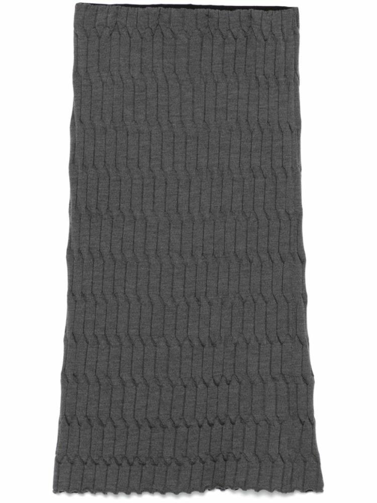 Nude 3D-knit skirt - Grey Cover