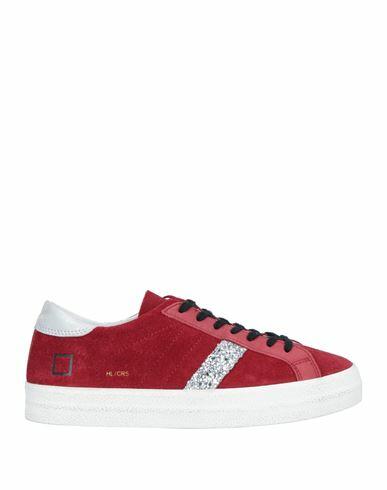 D. a.t. e. Woman Sneakers Red Soft Leather, Textile fibers Cover