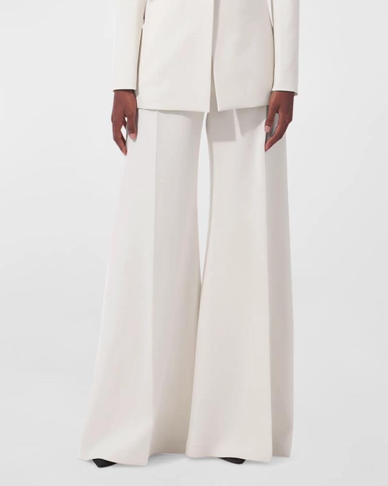 Carolina Herrera High Waist Wide Leg Wool Pants Cover