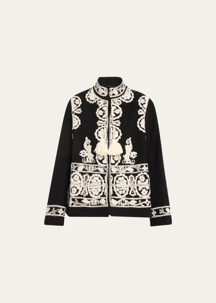 Bode Estate Tassel Embroidered Wool Jacket Cover