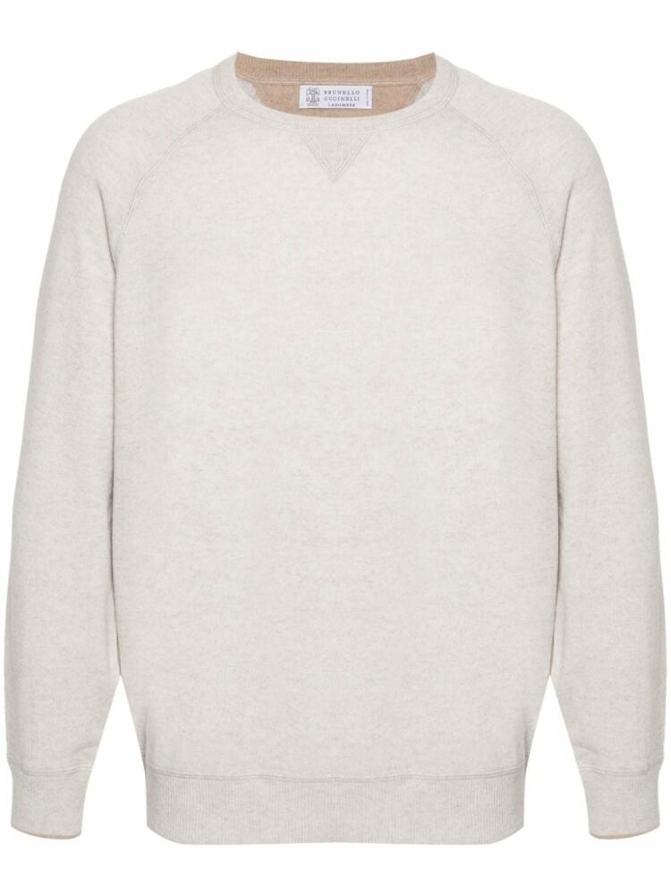 Brunello Cucinelli crew-neck cashmere jumper - Grey Cover