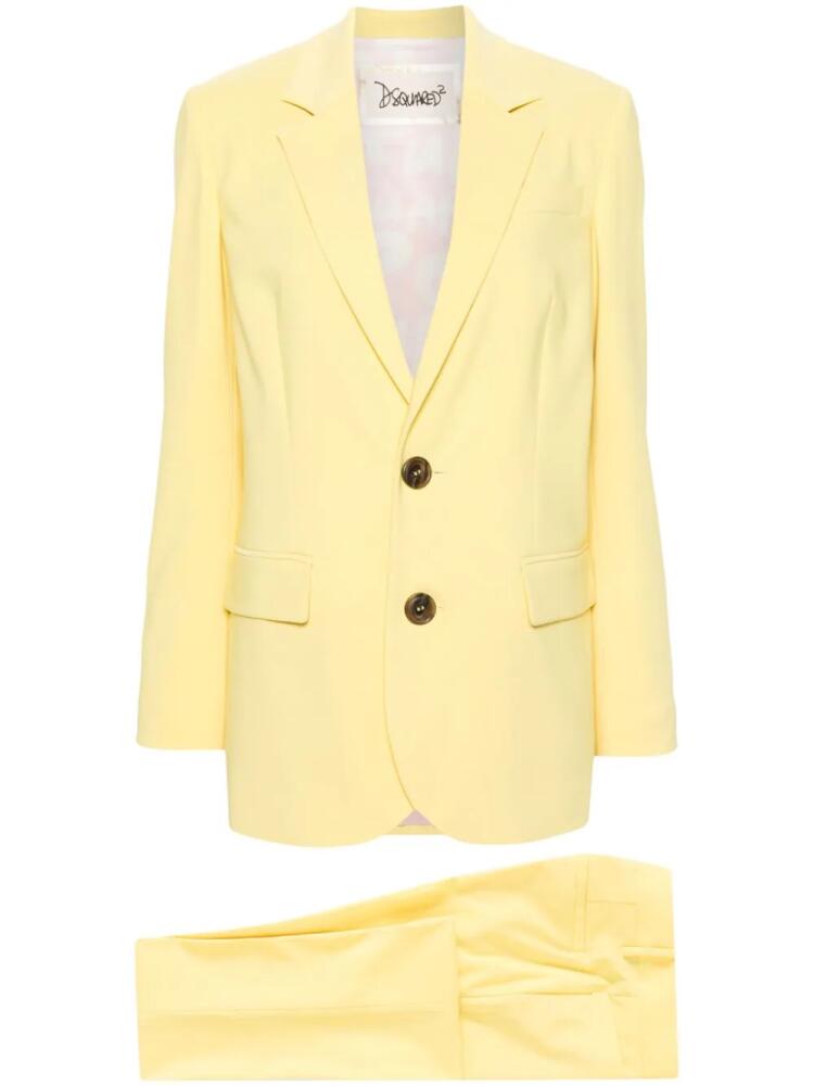 DSQUARED2 single-breasted crepe suit - Yellow Cover