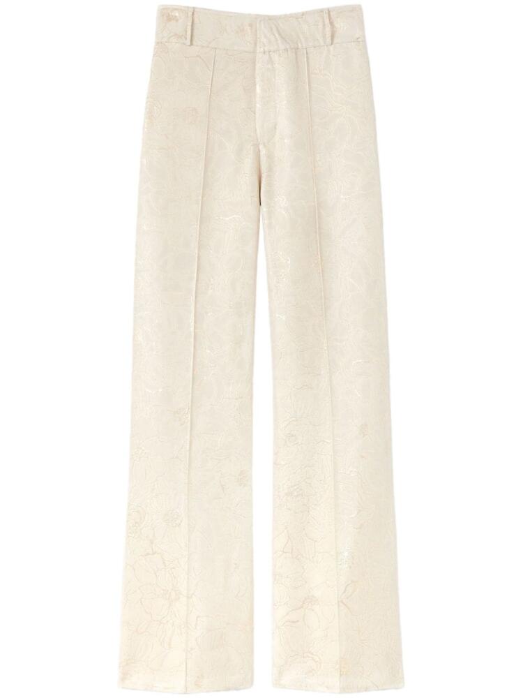 DESTREE Yoshismart jacquard cropped trousers - Neutrals Cover