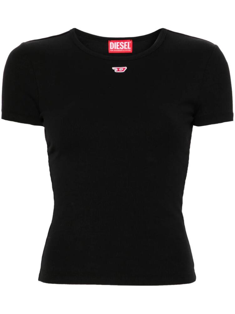 Diesel logo-patch T-shirt - Black Cover