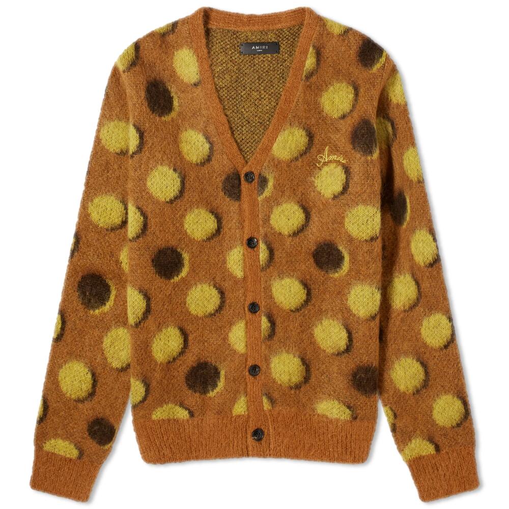 AMIRI Men's Polkadot Mohair Cardigan in Brown Cover