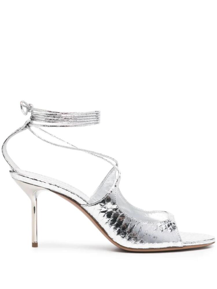 Paris Texas 85mm leather sandals - Silver Cover