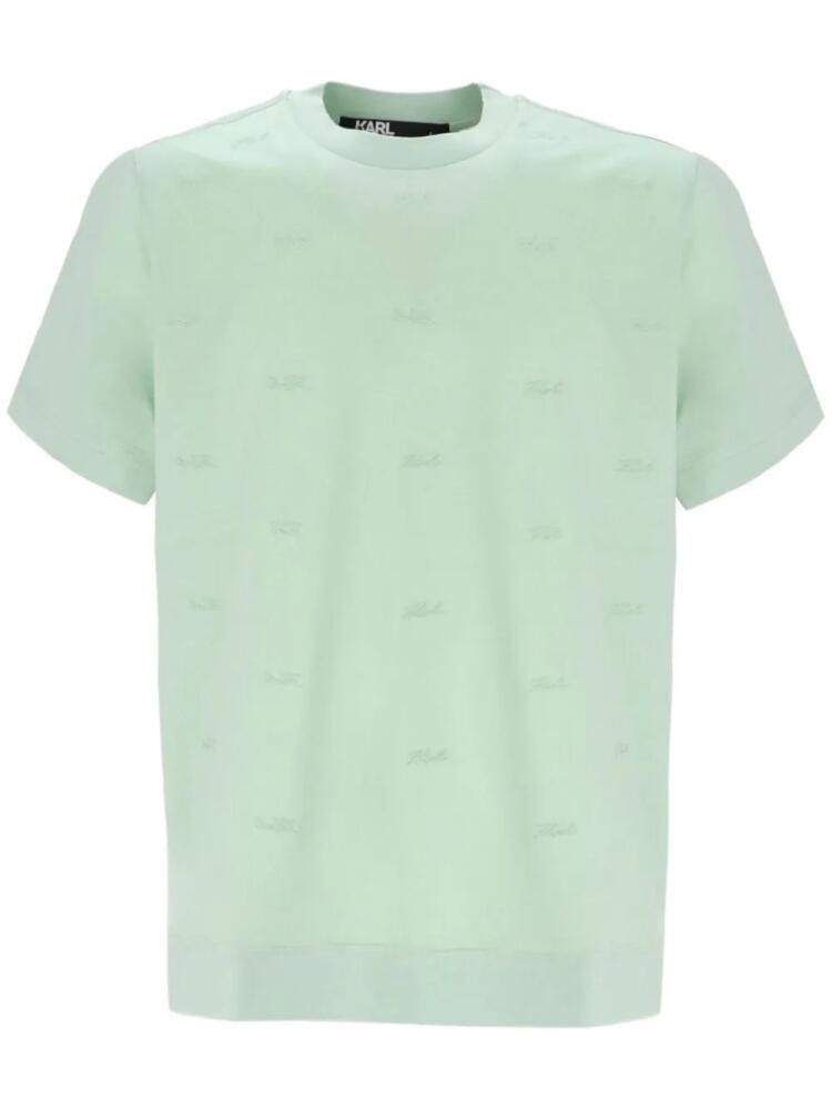 Karl Lagerfeld logo-print cotton t-shirt - Green Cover