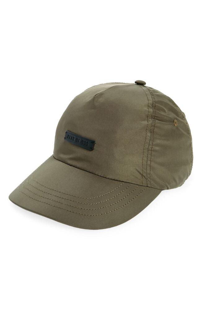 Fear of God Logo Baseball Cap in Light Brown/green Cover