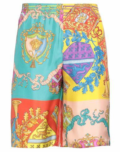 Versace Man Shorts & Bermuda Shorts Yellow Silk Cover