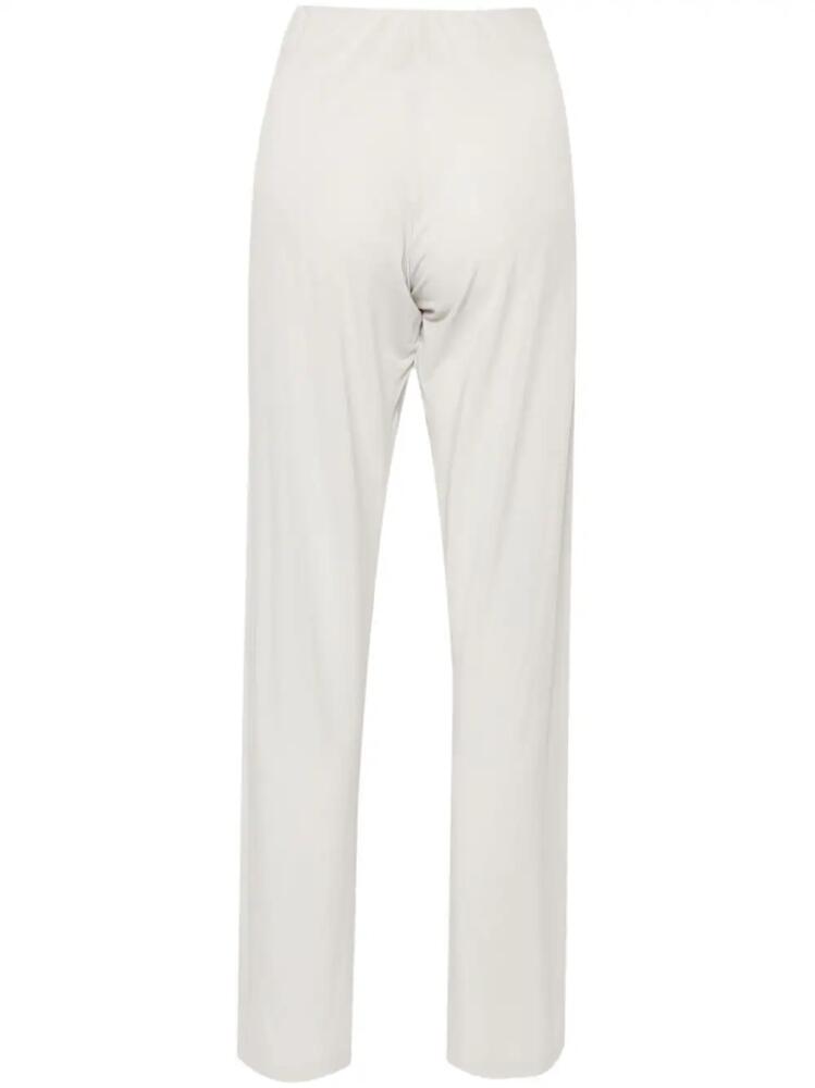 Le Tricot Perugia elasticated-waistband straight trousers - Grey Cover