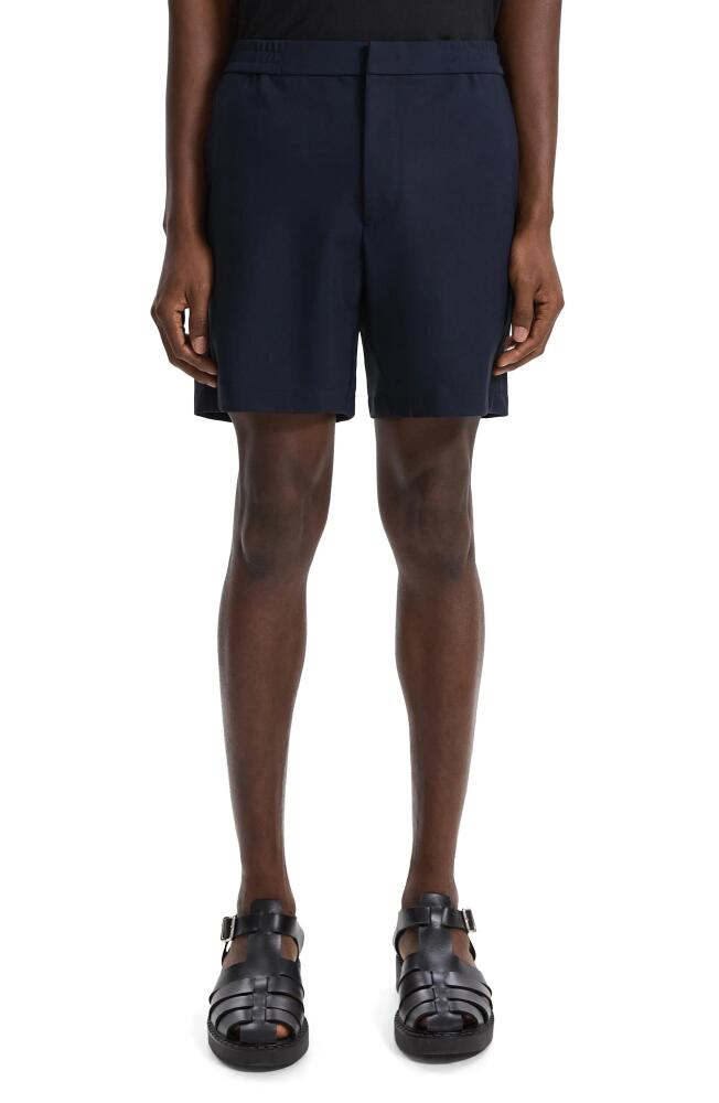 Theory Curtis Slim Fit Internal Drawstring Shorts in Baltic Cover