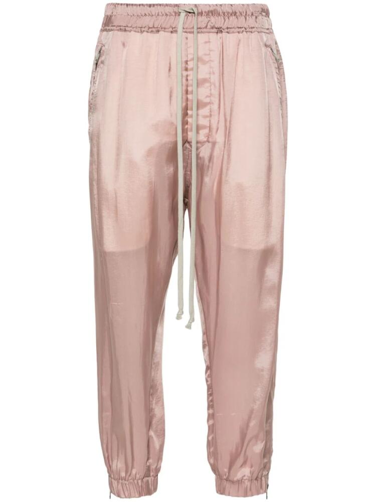 Rick Owens drawstring cropped track pants - Pink Cover