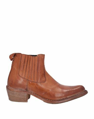 Moma Woman Ankle boots Tan Leather Cover