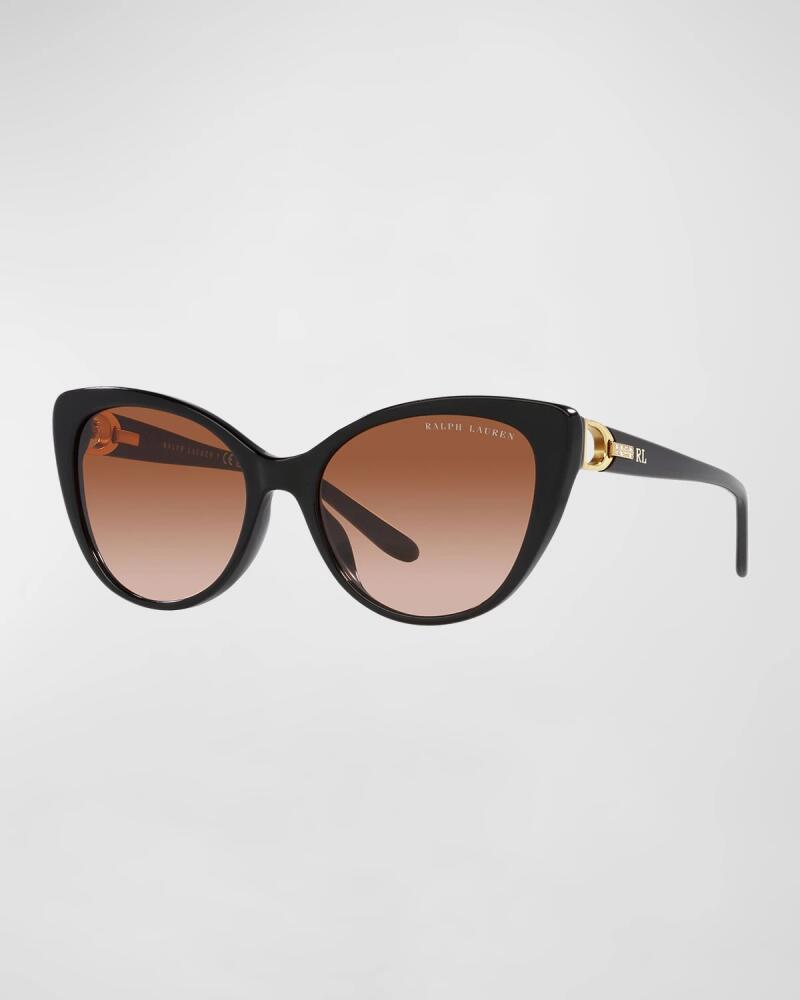 Lauren Ralph Lauren Crystal-Embellished Golden Acetate Cat-Eye Sunglasses Cover