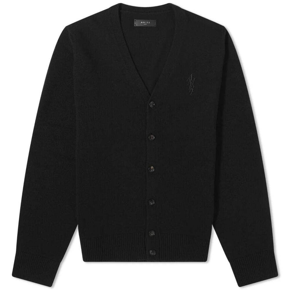 AMIRI Men's Stack Logo Cardigan in Black Cover