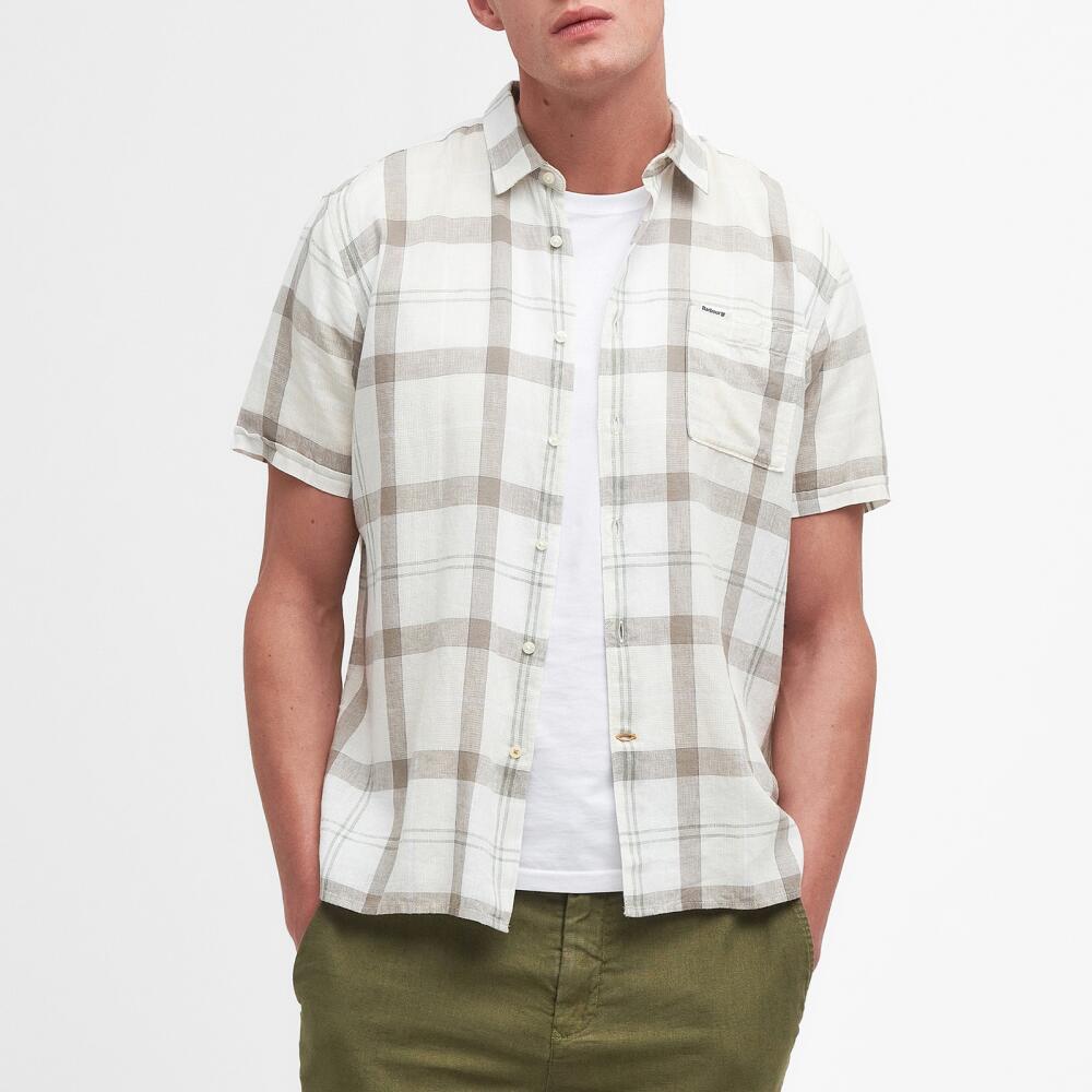 Barbour Heritage Croft Checked Linen-Blend Overshirt Cover