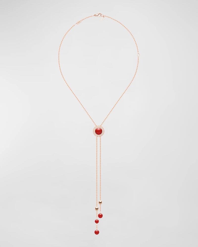 PIAGET Possesion 18k Rose Gold Carnelian Pendant Necklace Cover