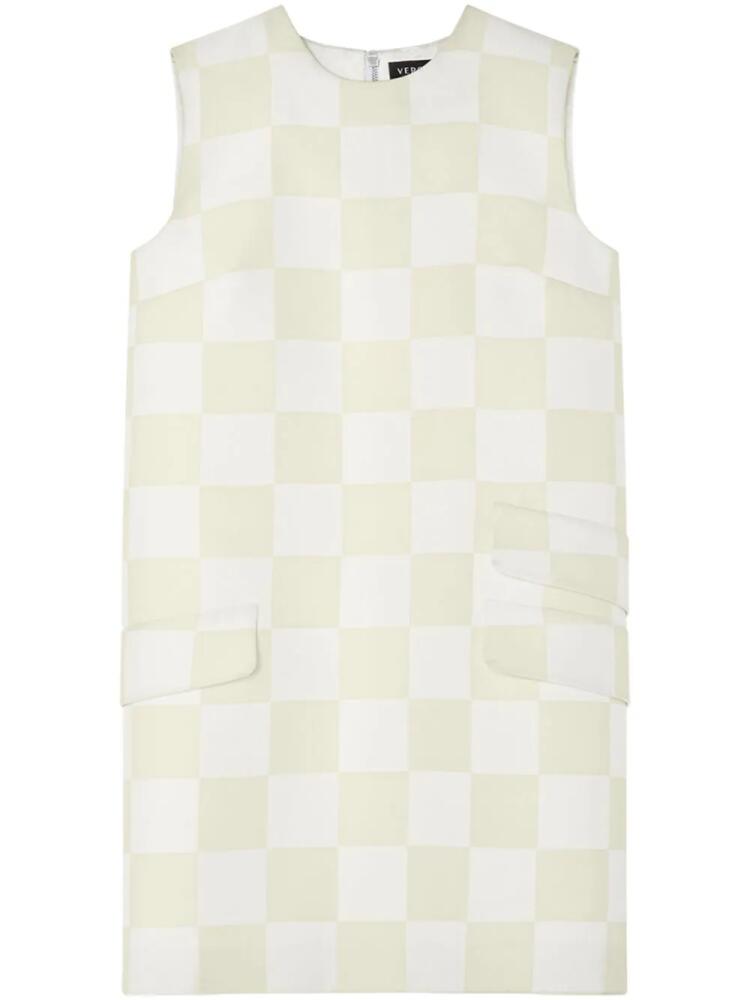 Versace checkerboard-print minidress - Neutrals Cover