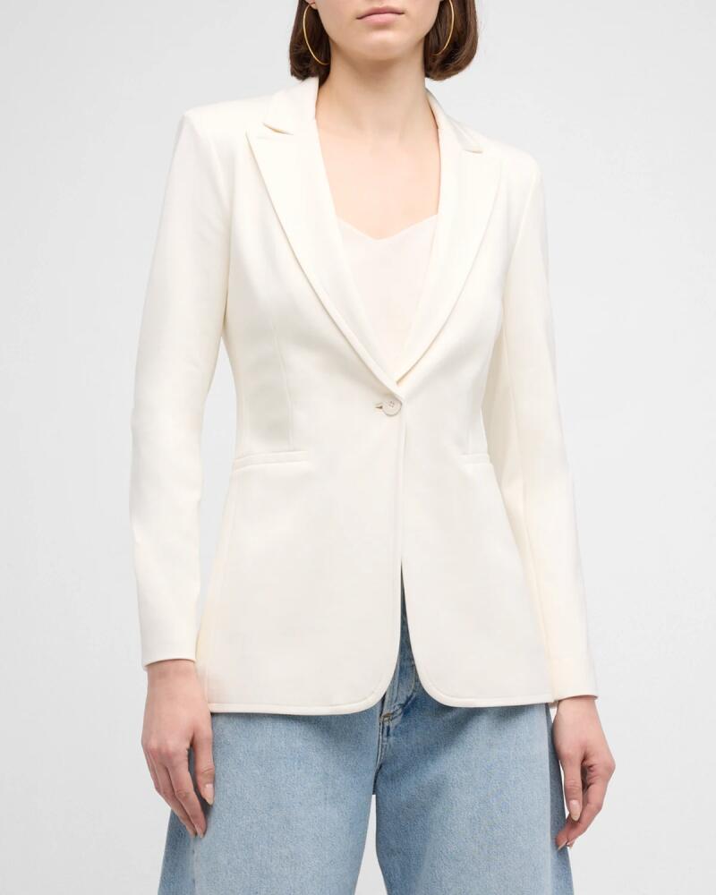 Alice + Olivia Breann Long Fitted Blazer Cover