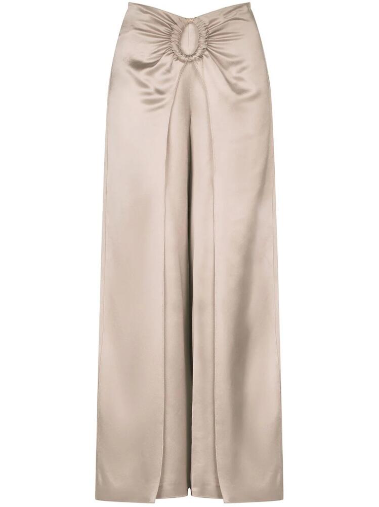 Silvia Tcherassi Belma high-waist palazzo trousers - Neutrals Cover