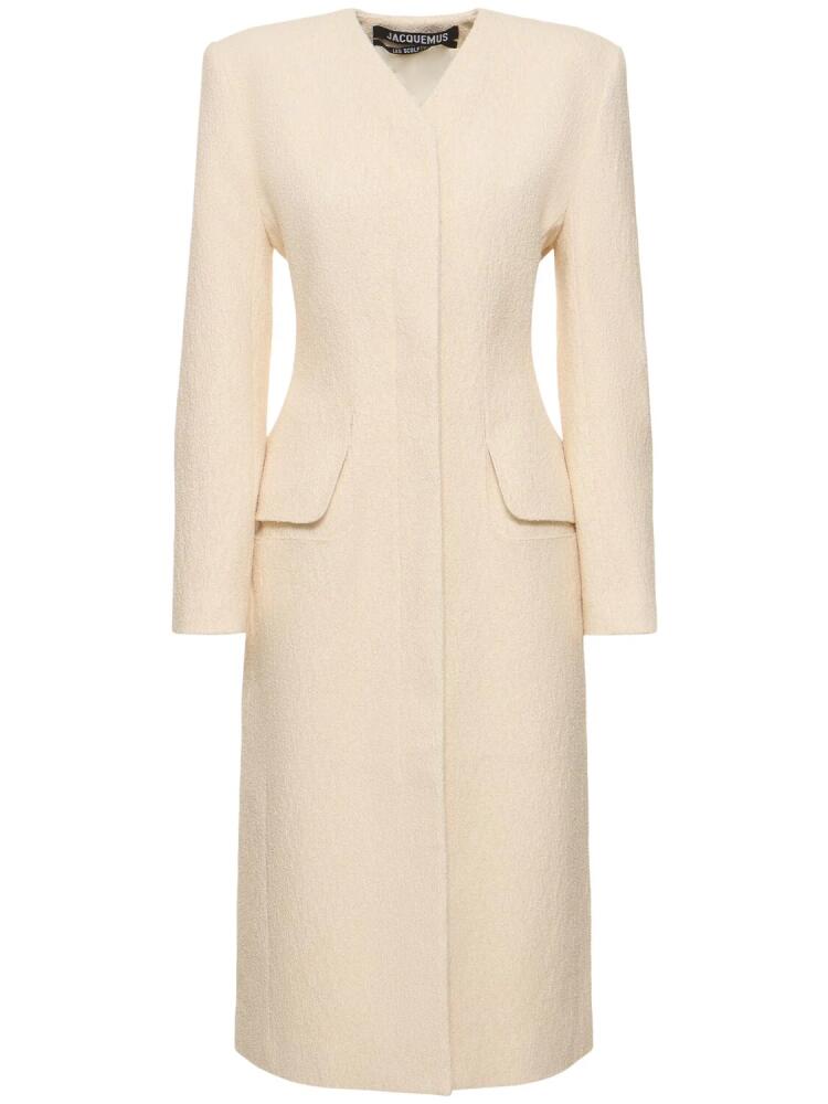 JACQUEMUS Le Manteau Cubo Cotton Fleece Midi Coat Cover