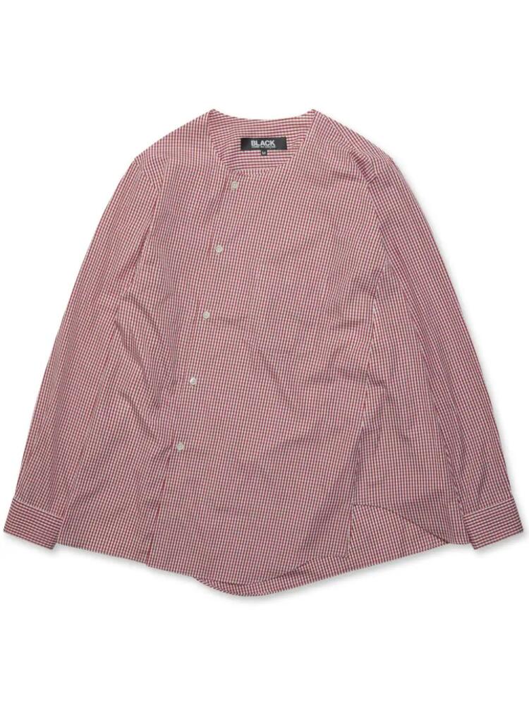 Black Comme Des Garçons check-print cotton shirt - Red Cover