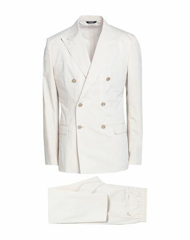 Dolce & gabbana Man Suit Beige Cotton, Silk Cover