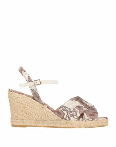 Malìparmi Woman Espadrilles Brown Soft Leather, Textile fibers Cover