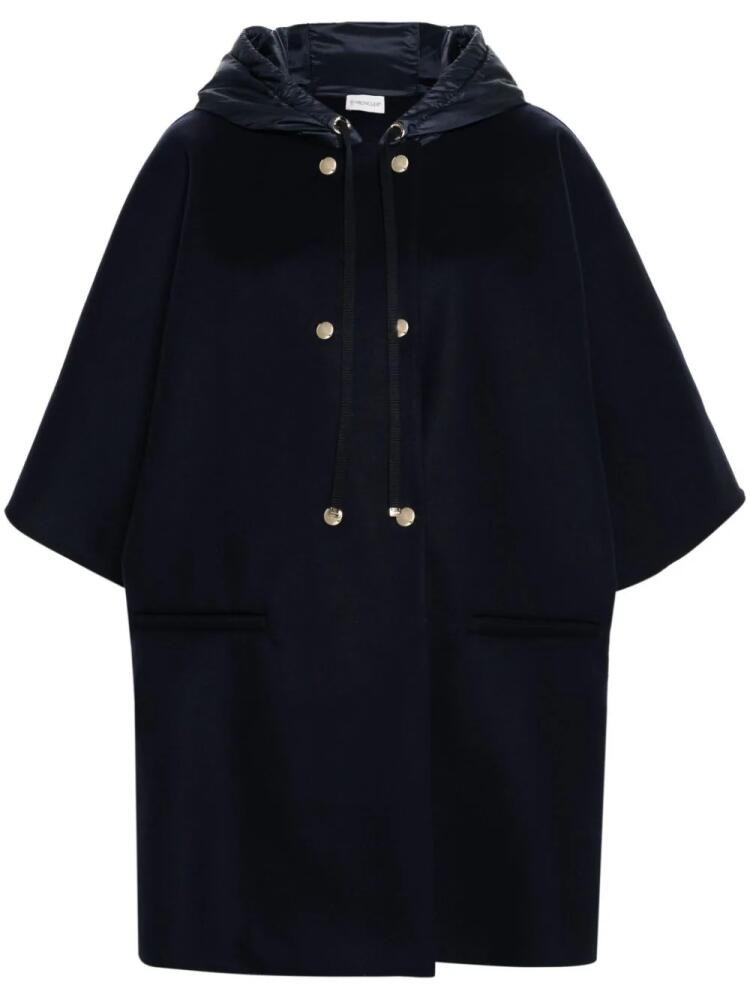 Moncler Mantella hooded cape - Blue Cover