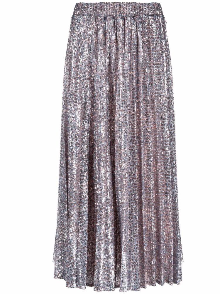 Patrizia Pepe sequined pleated full skirt - Pink Cover