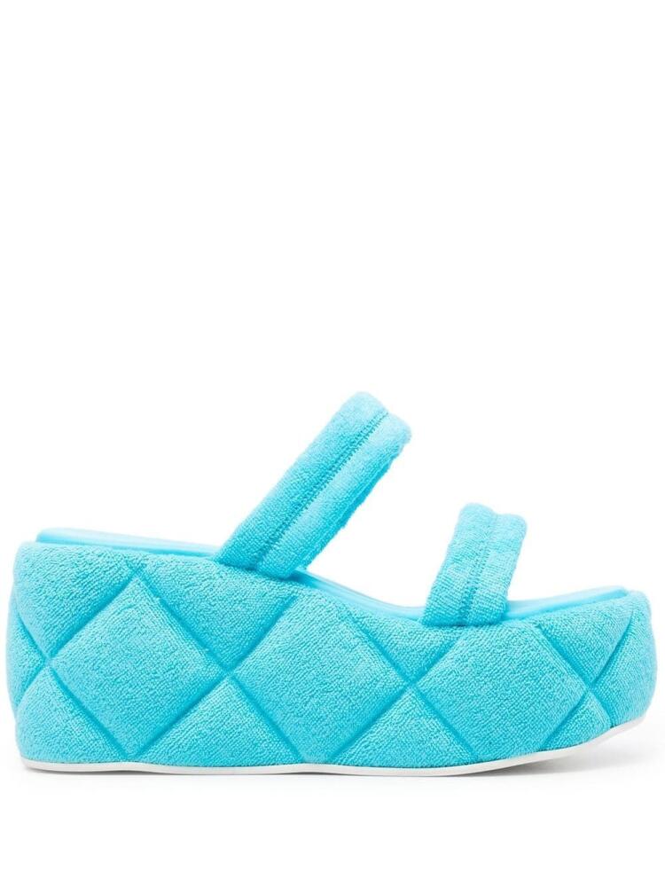 Le Silla quilted-effect platform sandals - Blue Cover