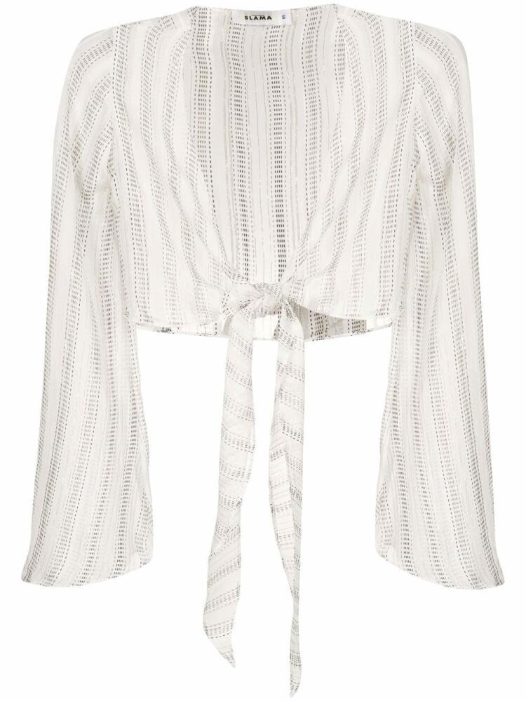 Amir Slama striped silk blouse - White Cover