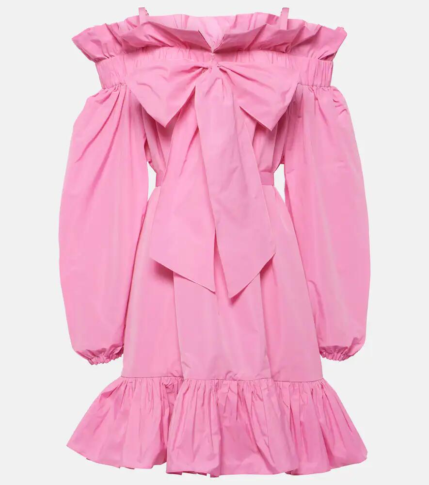 Patou Bow-detail ruffled faille minidress Cover