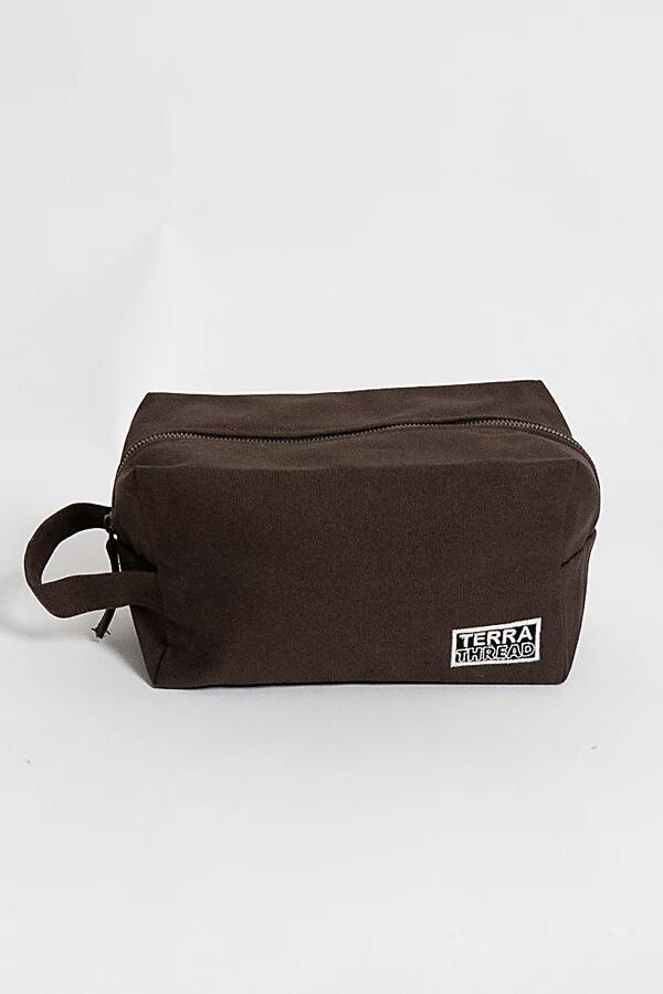 Terra Thread Organic Cotton Canvas Toiletry Bag in Brass Cover