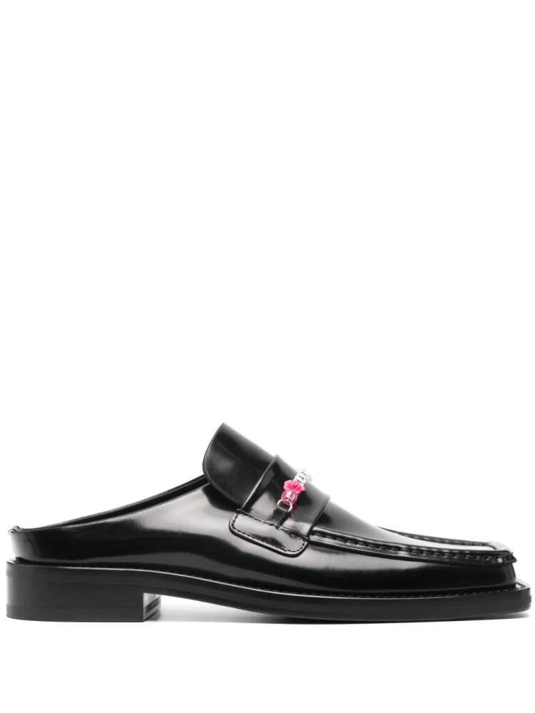 Martine Rose bead chain leather loafers - Black Cover