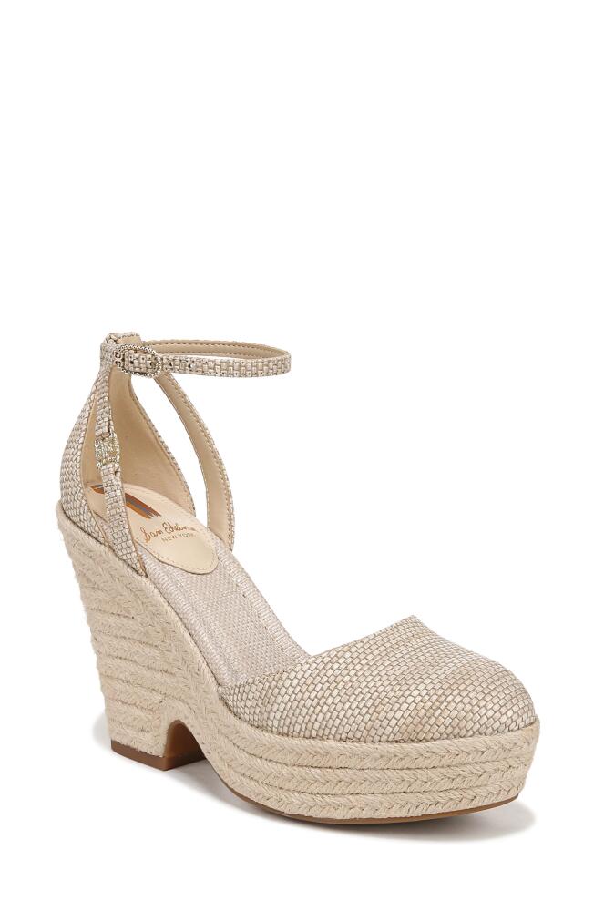 Sam Edelman Nati Platform Ankle Strap Pump in Light Natural Cover