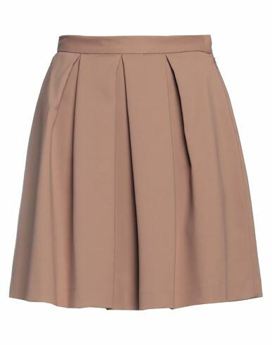 Simona Corsellini Woman Mini skirt Camel Cotton, Polyamide, Elastane Cover