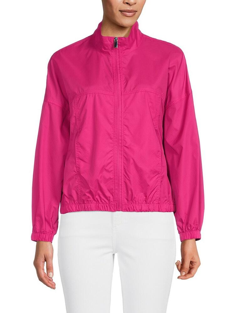 NANETTE nanette lepore Women's Dolman Solid Track Jacket - Raspberry Cover