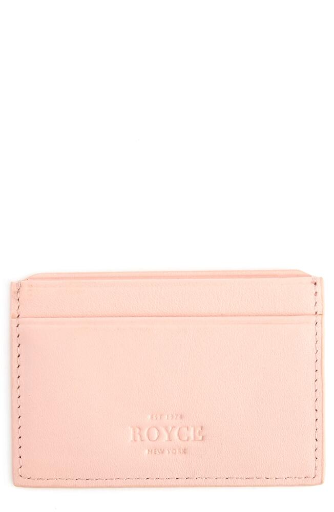 ROYCE New York RFID Leather Card Case in Light Pink Cover