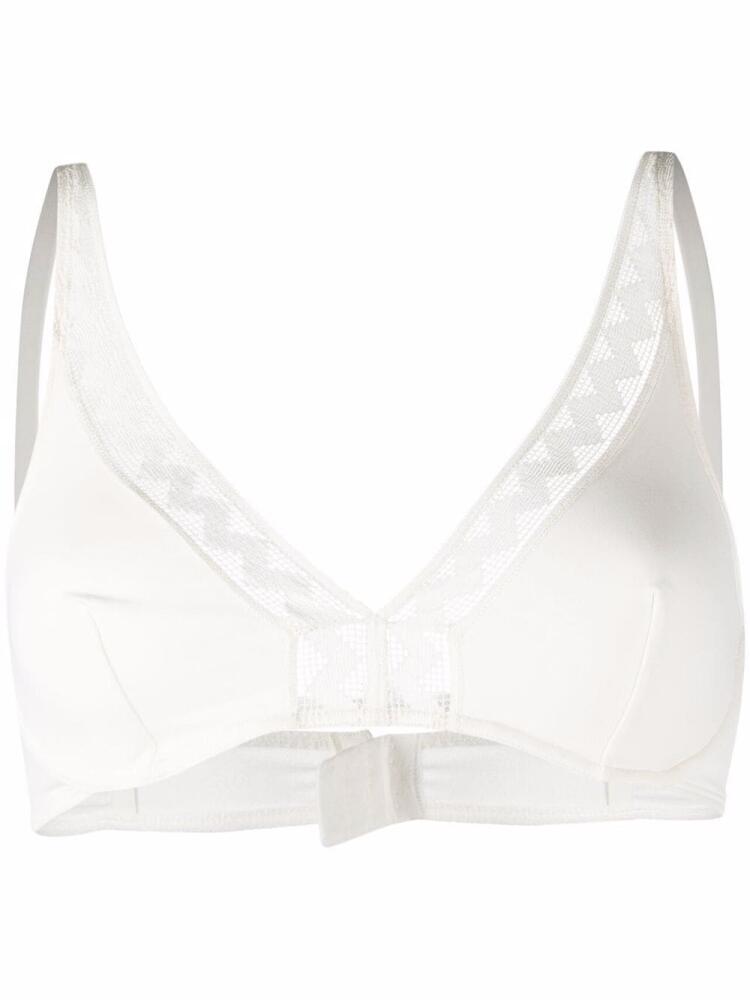 ERES valerie zigzag-trim soft bra - White Cover