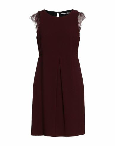 Massimo Rebecchi Woman Mini dress Burgundy Polyester, Elastane Cover