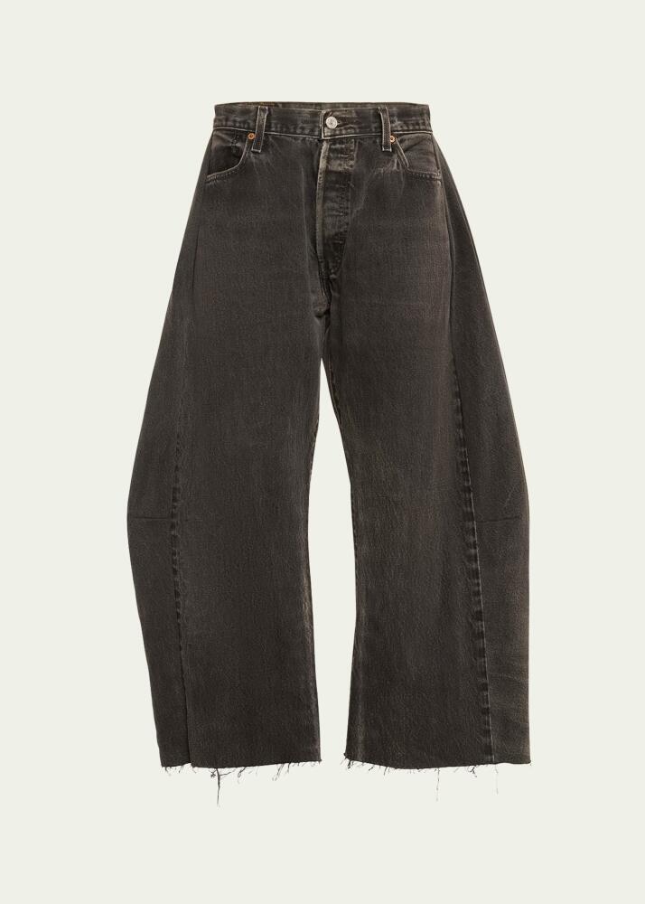 B SIDES Lasso Rework Cropped Wide-Leg Jeans Cover