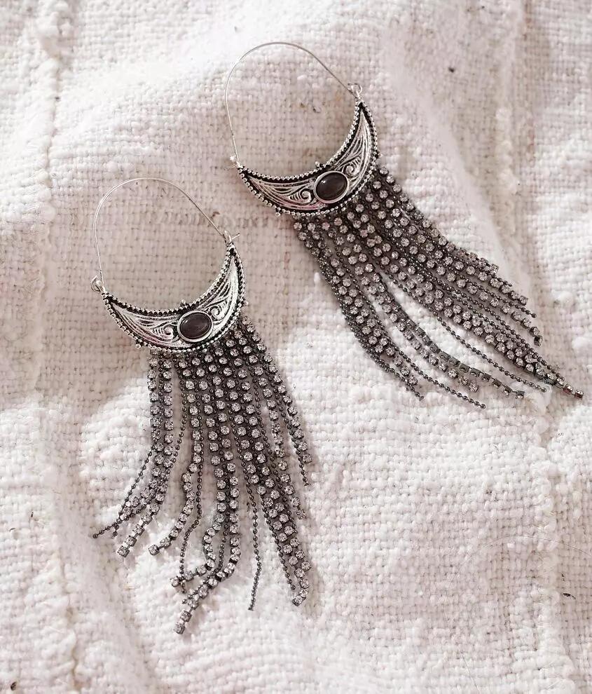 Sterling & Stitch Rhinestone Fringe Earring Cover