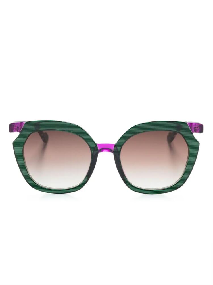 Face À Face Ninna 2 oversize-frame sunglasses - Green Cover