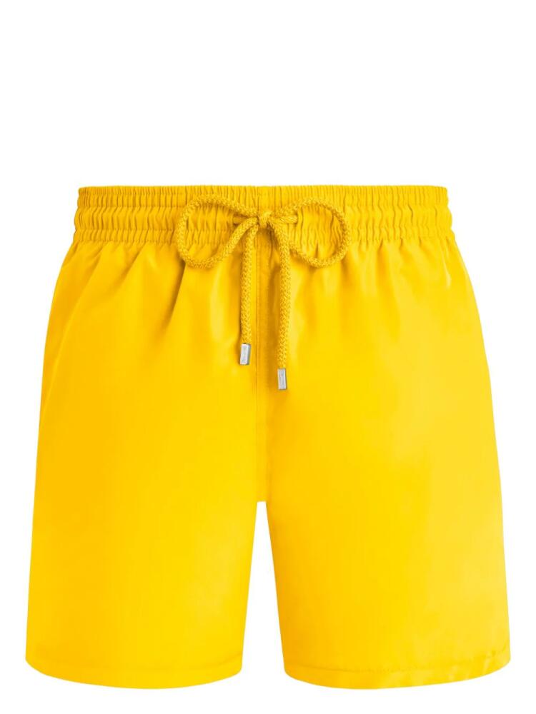 Vilebrequin Moorea logo-appliqué swim shorts - Yellow Cover